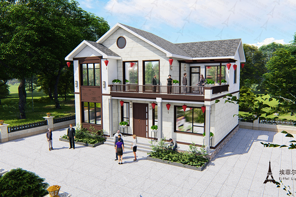 Light steel villa, second floor, five bedrooms, three living rooms, one kitchen, and three bathrooms